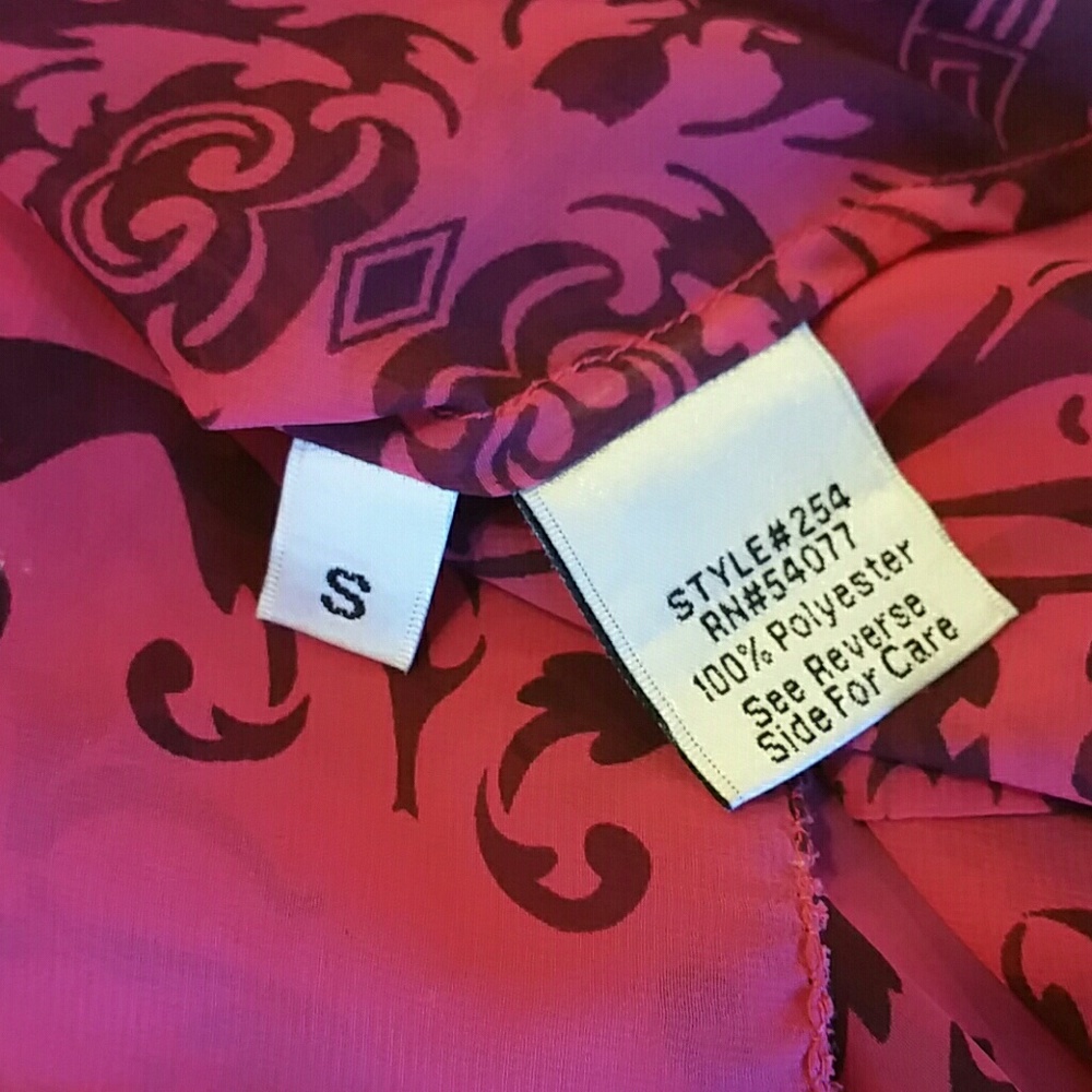 Cabi Raspberry Maroon Fitted Button Down Shirt A16 - image 4